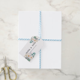 Eenvoudige Romantische Floral Wedding Cadeaulabel