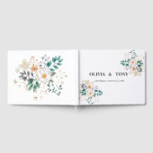 Eenvoudige Romantische Floral Wedding Gastenboek (Volledig)