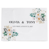 Eenvoudige Romantische Floral Wedding Groot Cadeauzakje (Voorkant)