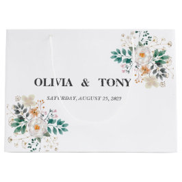 Eenvoudige Romantische Floral Wedding Groot Cadeauzakje