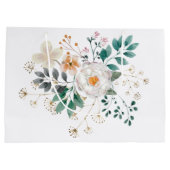 Eenvoudige Romantische Floral Wedding Groot Cadeauzakje (Achterkant)