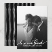 EENVOUDIGE ROMANTISCHE FOTO BRUILOFT BEDANKT HARTE (Voorkant / Achterkant)