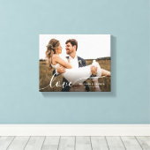 Eenvoudige romantische foto liefde kalligrafie scr canvas afdruk (Insitu (Houten vloer))