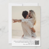 Eenvoudige Romantische foto Typografie QR code Wed Kaart (Achterkant)
