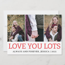 Eenvoudige Romantische Liefde Paar Valentijnsdag 3 Feestdagenkaart