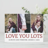 Eenvoudige Romantische Liefde Paar Valentijnsdag 3 Feestdagenkaart (Staand voorkant)