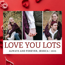 Eenvoudige Romantische Liefde Paar Valentijnsdag 3 Feestdagenkaart