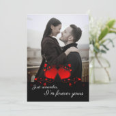 Eenvoudige romantische rode harten Holiday Kaart (Staand voorkant)