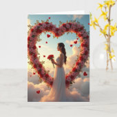 Eenvoudige Romantische Rozen Kaart (Gele Bloem)
