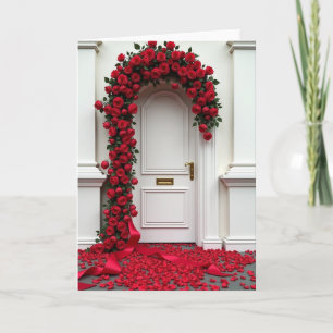 Eenvoudige Romantische Rozenkaart Kaart