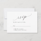 Eenvoudige Romantische Script Bruiloft RSVP Kaart (Voorkant)