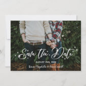 Eenvoudige Romantische Script Starry Photo Save th Save The Date (Voorkant)