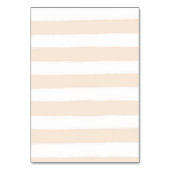 Eenvoudige Romantische Strepen Bloemen Tafelnummer (Achterkant)