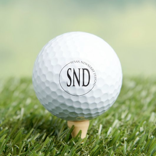 Eenvoudige Ronde Bedrijfslogo Zakelijk Golfballen