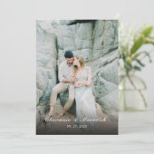 Eenvoudige Ronde Klassieke Sage Groene Monogram Br Kaart (Staand voorkant)