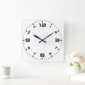 Eenvoudige ronde vierkante klok (Huis)