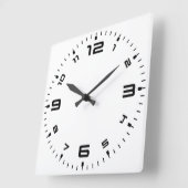 Eenvoudige ronde vierkante klok (Hoek)