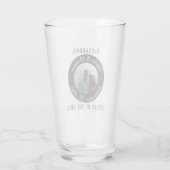 Eenvoudige ronde zwart-wit trouwfoto glas (Achterkant)