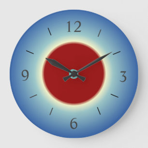 Eenvoudige Rood/Blauw/Geel > Wandklok