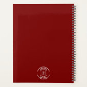 Eenvoudige Rood Minimaal Aangepast Logo Merken Pla Planner (Achterkant)