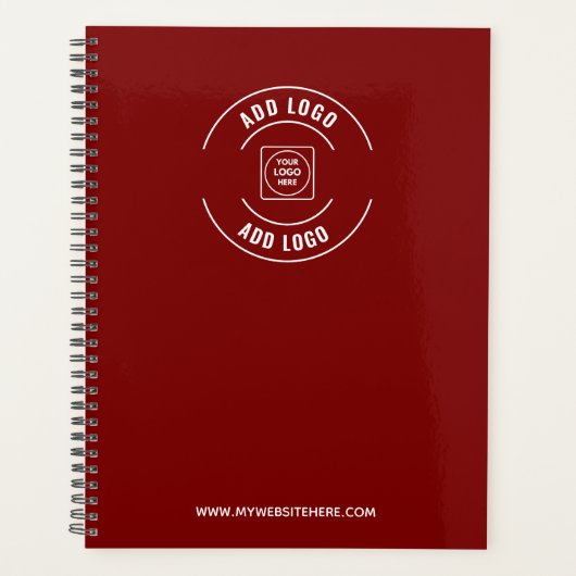 Eenvoudige Rood Minimaal Aangepast Logo Merken Pla Planner (Voorkant)