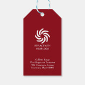 Eenvoudige Rood Rug snijding Grote Openen Cadeaulabel (Achterkant)