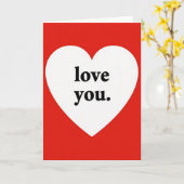 Eenvoudige Rood Witte Liefde Hart Kaart (Gele Bloem)