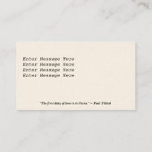 Eenvoudige Roos Bedrijfskaart voor zorgverlener Visitekaartje (Achterkant)