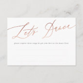 Eenvoudige Roos Gold Calligrafie RSVP Kaartje (Achterkant)