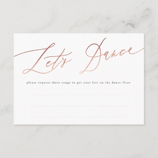 Eenvoudige Roos Gold Calligrafie RSVP Kaartje (Achterkant)