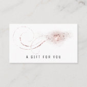 Eenvoudige Roos Gold Heart Cadeaubonnen MUA Afsprakenkaartje (Voorkant)