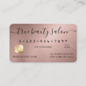 Eenvoudige Roos Gold Signature Script Credit Kaart Visitekaartje (Voorkant)