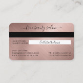 Eenvoudige Roos Gold Signature Script Credit Kaart Visitekaartje (Achterkant)