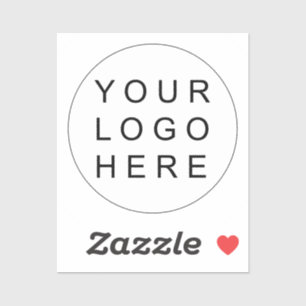 Eenvoudige Round Business Logo Clear Sticker