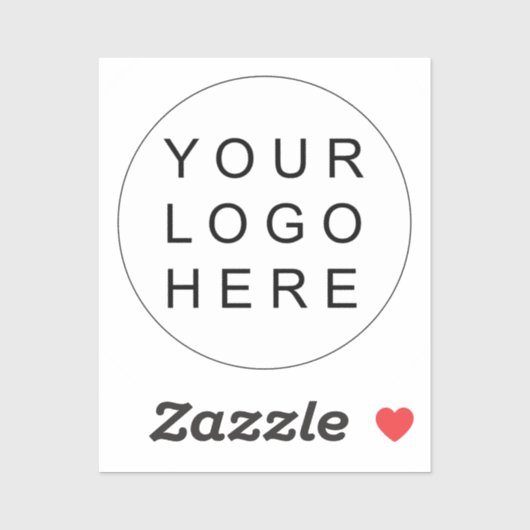 Eenvoudige Round Business Logo Clear Sticker (Vel)