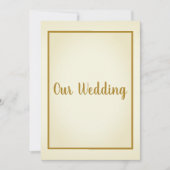 EENVOUDIGE ROUW GOLD BORDER Weddenschap Kaart (Voorkant)