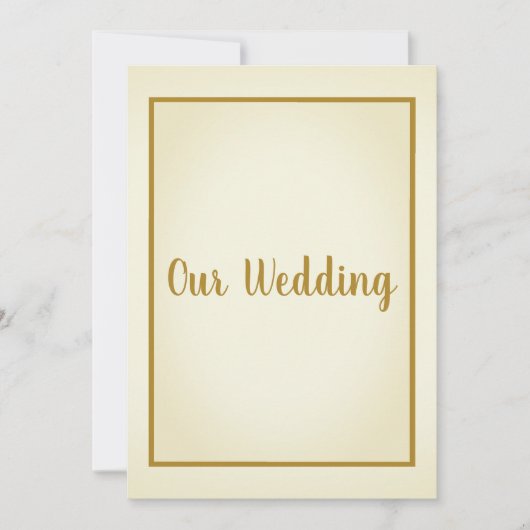 EENVOUDIGE ROUW GOLD BORDER Weddenschap Kaart (Voorkant)