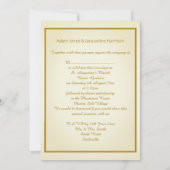 EENVOUDIGE ROUW GOLD BORDER Weddenschap Kaart (Achterkant)