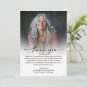 Eenvoudige rouwfoto bedankkaart (Staand voorkant)