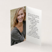 Eenvoudige rouwfoto-map gebedskaart kaart (Binnen)