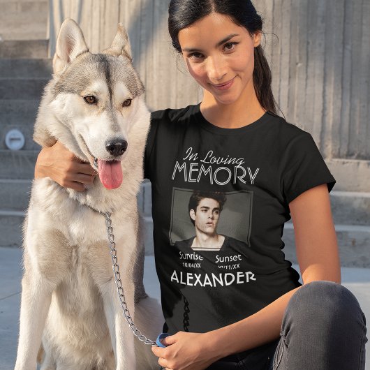 Eenvoudige rouwfoto T-shirt