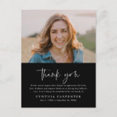 Eenvoudige rouwkaart met foto briefkaart (Voorkant)