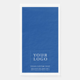 Eenvoudige Royal Blue Custom Business Logo Promoti Servet
