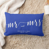 Eenvoudige Royal Blue Lumbar Weddenschap Kussens (Deken)