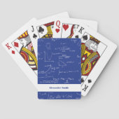 Eenvoudige Royal Blue Wiskunde formules vergelijki Pokerkaarten (Achterkant)