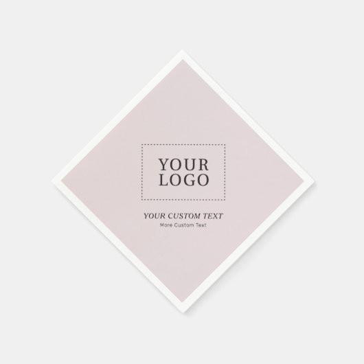 Eenvoudige, roze, aangepaste Logo voor bedrijven Servet (Hoek)