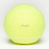 Eenvoudige roze aangepaste naam Penn Tennisballen (Voorkant)