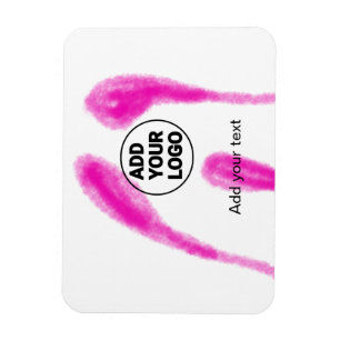 Eenvoudige roze aquarel abstracte voeg uw logo tek magneet
