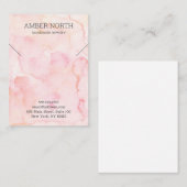 Eenvoudige Roze Aquarel Sieraden Armband Ketting Visitekaartje (Voorkant / Achterkant)