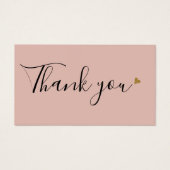 Eenvoudige Roze Bedankt Voor Winkelen Kortingkaart Visitekaartje (Voorkant)